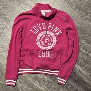 Pink Victoria secret Vintage Half Zip Sweatshirt